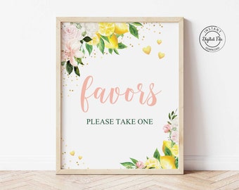 Sweet one Birthday Favors Table Sign, Sweet One Lemon Party Decor Printable Citrus Lemon She Found Her Main Squeeze Floral 1st Birthday 1055