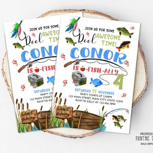 Fishing Birthday Invite, Fishing Birthday Party, Fishing Invitation, Fish Invite, Reel In The Fun Party, Personalized, Printable, Digital