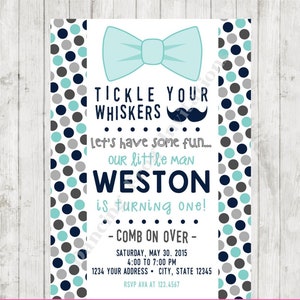 Mustache Birthday Party Invitations Printed Little Man Etsy