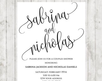 simple invitations etsy