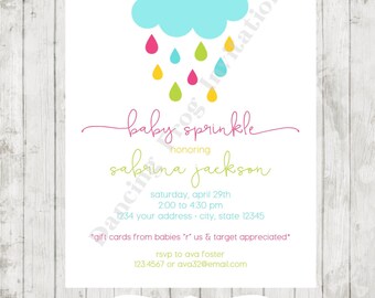 Gender Neutral Baby Sprinkle - Baby Shower Invitations - Printed Baby Sprinkle Baby Shower Invitation by Dancing Frog Invitations