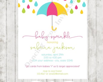 Gender Neutral Baby Sprinkle - Baby Shower Invitations - Printed Baby Sprinkle Baby Shower Invitation by Dancing Frog Invitations