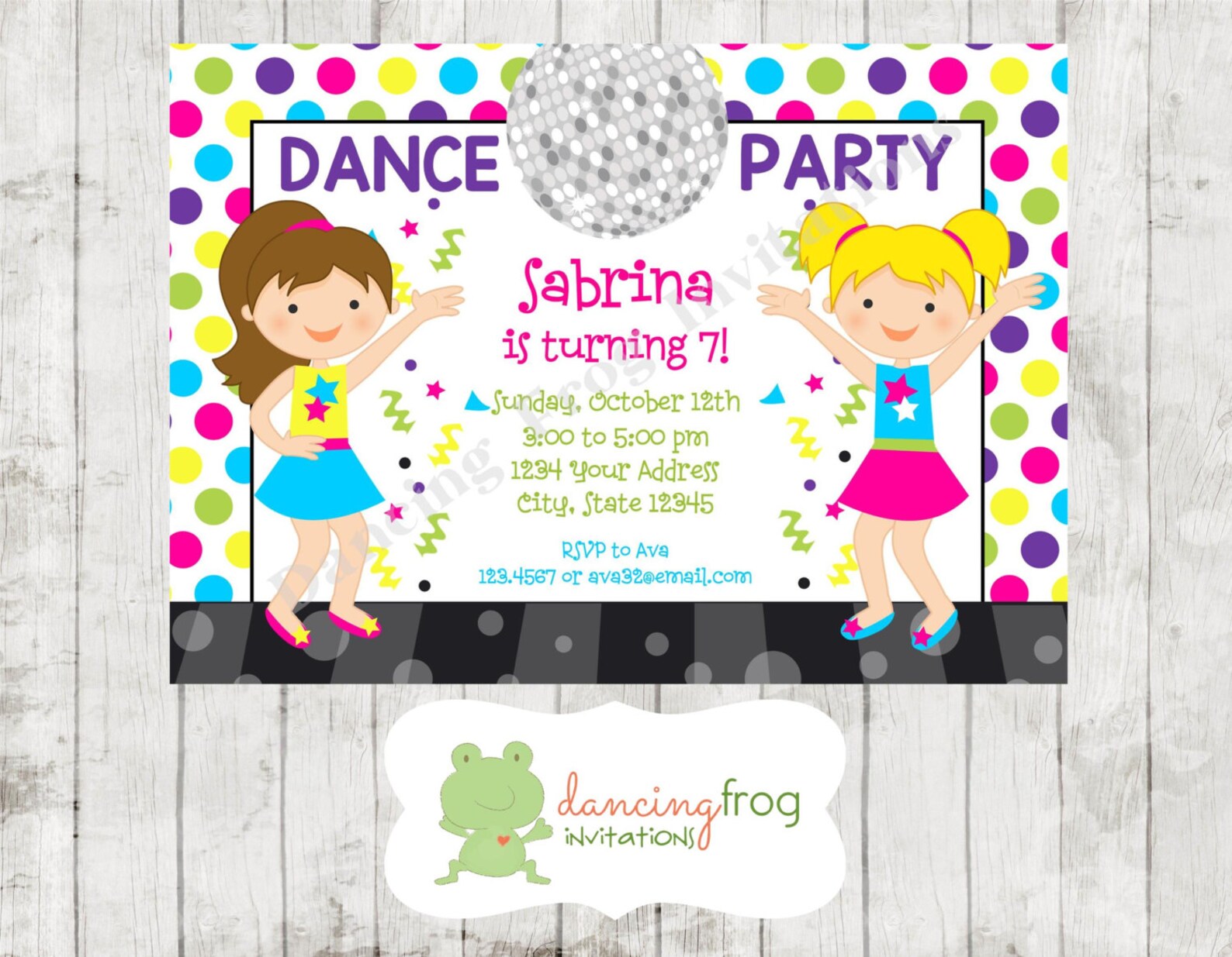 Dance Party Birthday Invitation Printed Dance Party Etsy