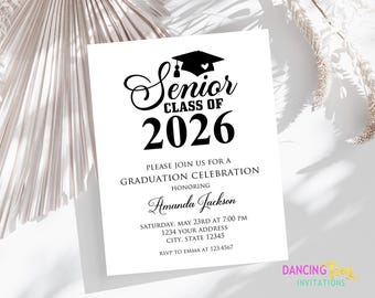 Printed Graduation Invitations | Celebration | Graduation Party | Graduation Invitations | Senior Class of 2026 | with envelopes