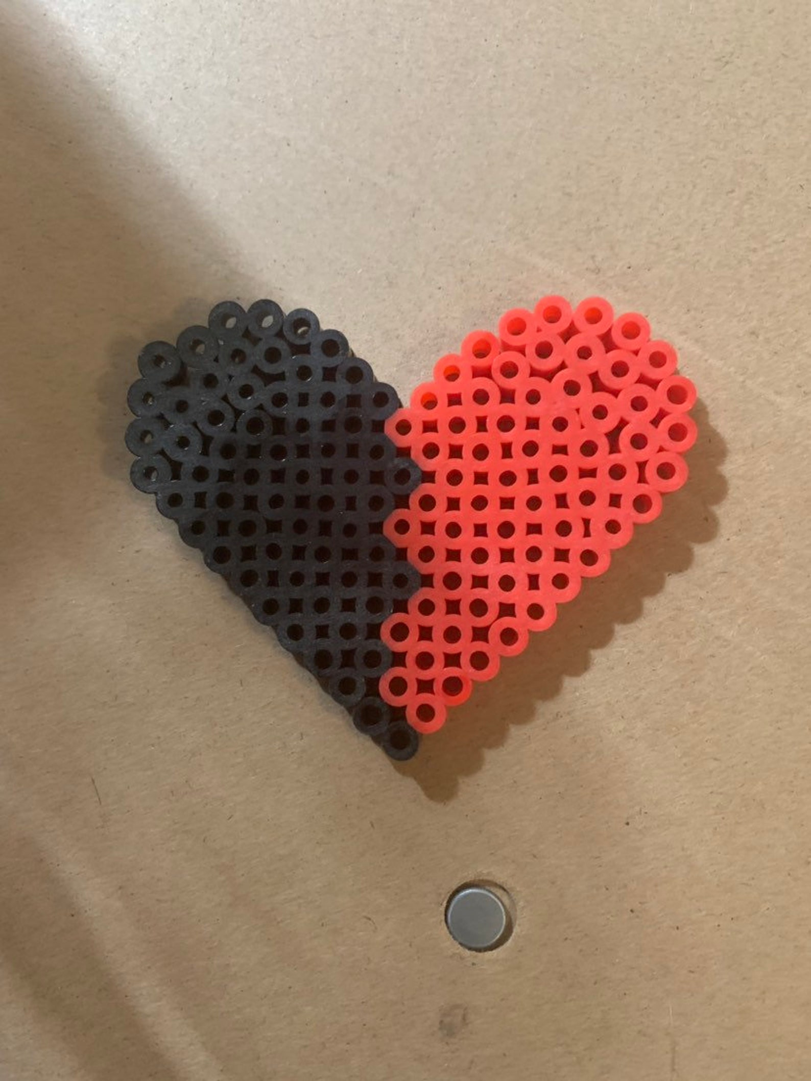 Broken Heart Perler Bead Coaster Etsy