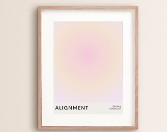 Manifestation Print / Aura Wall Print/ Printable Wall Art / Retro Gradient Poster / Manifest Poster / Gradient Art / Descarga digital