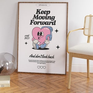 Retro Plakat, Positives Plakat, Retro Zitat Druck, Wohnzimmer Dekor, Wand Drucke Ästhetik, digitaler Download Druck, trendige Wandkunst,