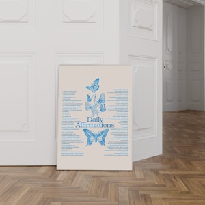 Affirmation Poster, Self Care Print, Positive Poster, Trendy Dorm Posters, Retro Wall Art, Digital Download, Wall Decor, Downloadable Prints