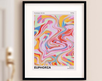 Retro Wall Art, Trendy Wall Art, Aura Art, Psychedelic Poster, Printable Wall Art, 70s Home Decor, Gallery Wall, Wall Art, Selfhealjourney