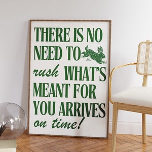 Green Retro Poster, Retro Quote Print, Dorm Room Decor, Digital Download Print, Wall Decor, Large Printable Art, Downloadable Prints