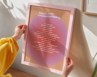 Aura Affirmation Poster: Self Love Printable Wall Art (Digital Download)