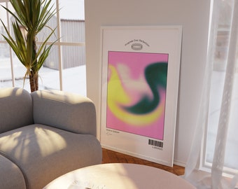 Retro Aura Gradient Poster: Trendy Room Decor (PDF)