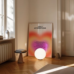 Aura Poster, Retro Gradient Poster, Grainy Gradient, Affirmation Poster, Retro Aura Gradient, Aesthetic Room Decor, Psychedelic Home Decor