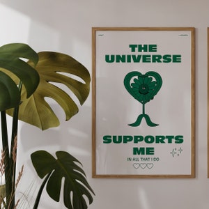 Green Retro Poster, Retro Quote Print, Dorm Room Decor, Digital Download Print, Wall Decor, Large Printable Art, Downloadable Prints