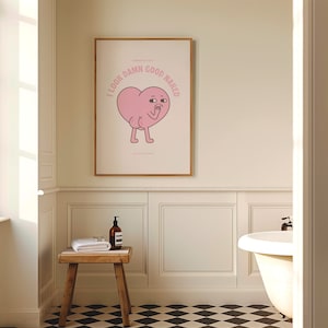 Arte positiva per il corpo, positività corporea, stampe d'arte positive, stampe positive per il corpo, arte da parete stampabile, emancipazione femminile, download, BABY PINK