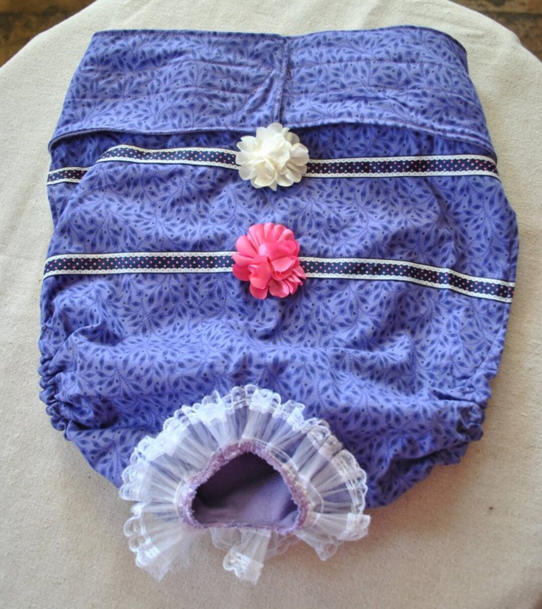 Dog Diaper. Dog in Season Diaper. Dog Panty. Vintage Purple Etsy