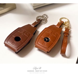 Mercedes Benz  Handmade Leather Key Cover, Mercedes Benz  smart key case, Benz key cover, Key Holder, Key Leather