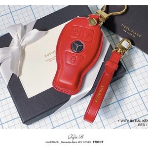 Mercedes Benz  Handmade Leather Key Cover, Mercedes Benz  smart key case, Benz key cover, Key Holder, Key Leather