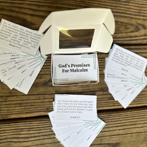 Cartes d'encouragement personnalisées pour les Ecritures bibliques quotidiennes Cartes d'encouragements Versets bibliques