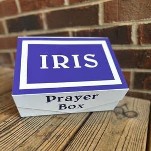 Prayer Box Personalized Scripture Box Baptism Gift Box Christian Prayer Box Personalized Gift Prayer Box To God Thank you