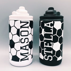 Soccer Water Bottle / Kids Soccer Water Bottle / Kids Soccer Gift / Soccer Player Gift / Soccer Coach Gift / Personalized Soccer Bottle