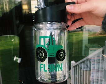 Tractor Water Bottle / Kids Tractor Water Bottle / Kids Tractor Tumbler / Tractor Cup / Boys Tractor Cup / Tractor Tumbler / Tractor Party
