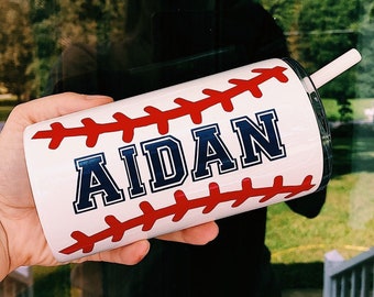Vaso de béisbol / Vaso de béisbol para niños / Copa de béisbol para niños / Botella de agua de béisbol / Vaso de béisbol personalizado / Vasos de equipo de béisbol