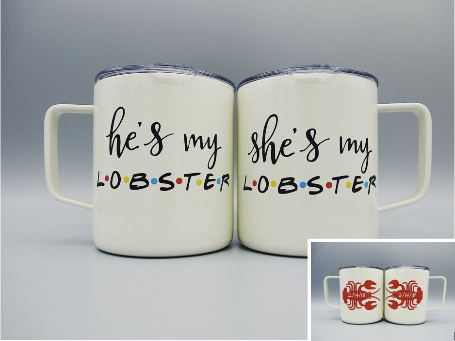 Available In Sets Too 11oz Mugs Selection Of He's You're My Lobster She's 