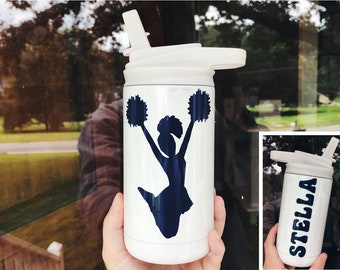 Botella de agua personalizada de animadora: vaso de acero inoxidable