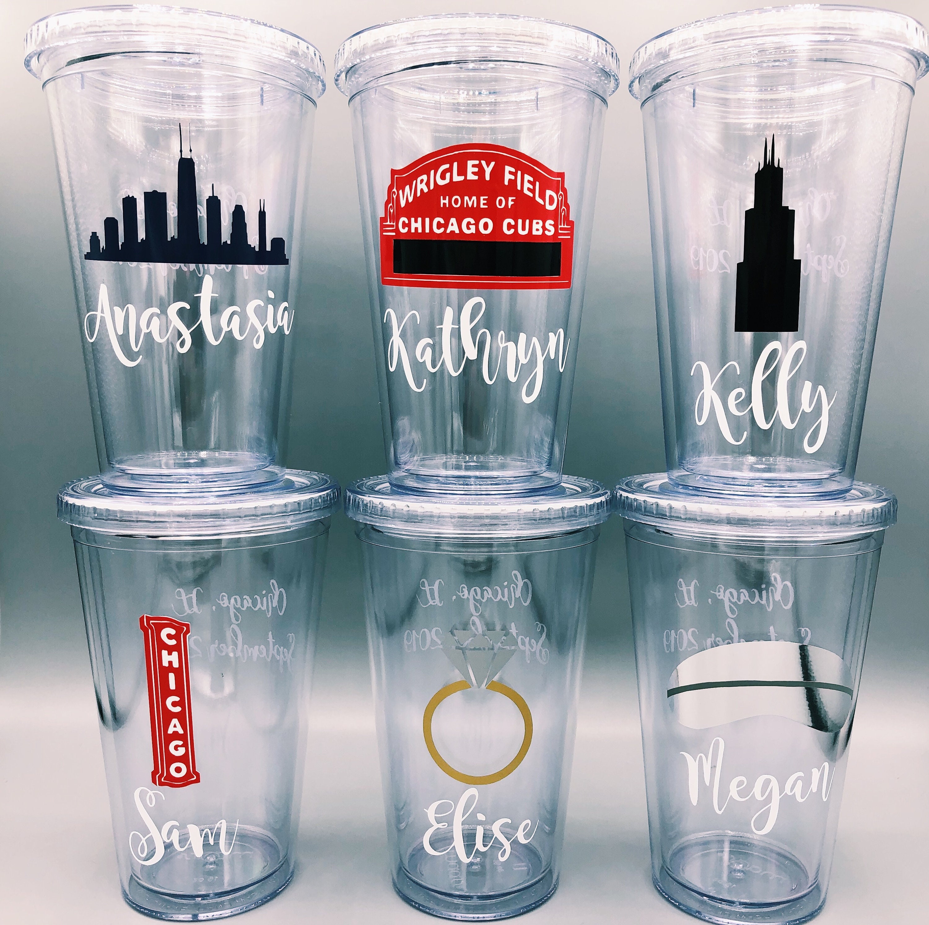 Chicago Bachelorette Party / Chicago Girls Trip / Chicago Trip Idea /  Chicago Tumblers / Chicago Themed Tumblers / Chicago Themed Cups - Etsy