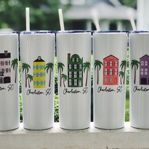 Charleston, SC Tumbler / Charleston Bachelorette Party / Charleston Girls Trip / Charleston Wedding / Coastal Bachelorette Party Favors
