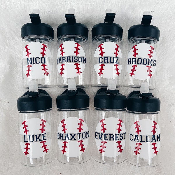 Baseball Water Bottle / Baseball Party Favors / Baseball Team Gift / Baseball Kids Cup / Baseball Team Party / Baseball Birthday Party Favor