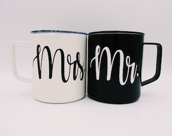 Mr. & Mrs. Mugs /Mr. and Mrs. Gift / Personalized Engagement Gift / Personalized Wedding Gift / Mr. and Mrs. mugs / Matching Mr. Mrs. Mugs