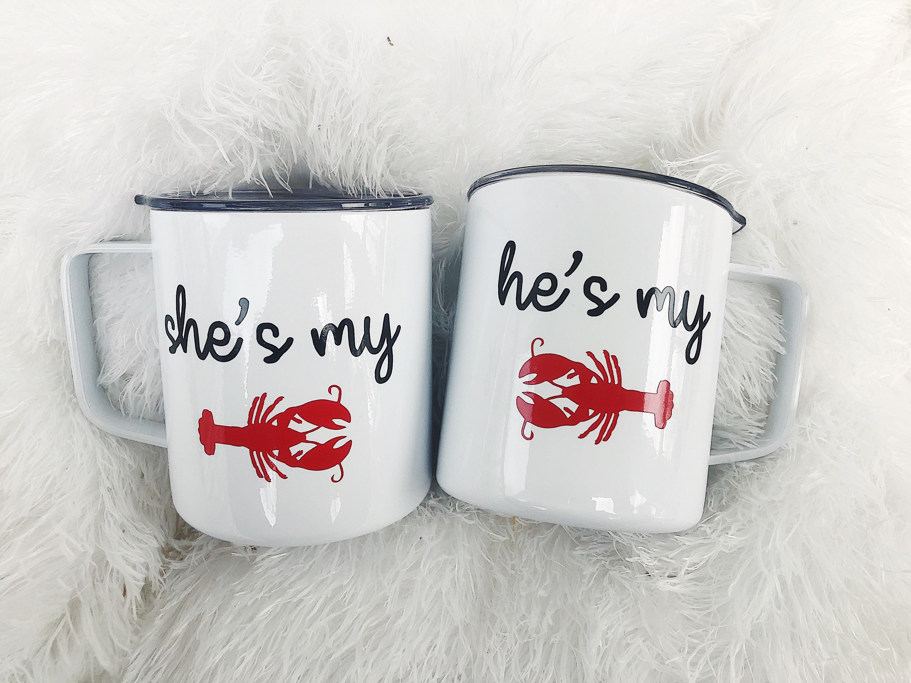 He's My Lobster / She's My Lobster Mug Set / Etsy