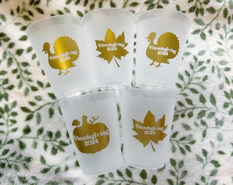 Friendsgiving Cups / 2024 Friendsgiving / Friendsgiving Stadium Cups / Friendsgiving Party Favors / Friendsgiving Decor / Friendsgiving 2024