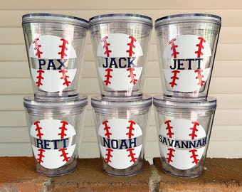 Baseball Tumbler / Dziecięcy Baseball Tumbler / Baseballowe przyjęcie urodzinowe / Baseball Cup / Baseball Gift / Baseball Team Party