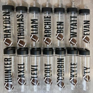 Football Water Bottle / Football Team Water Bottles / Football Team Gift / Football Team Party / Football Coach Gift / Football Gift