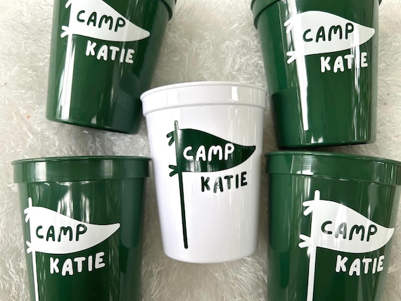 Camp Bachelorette Party Cups / Last Trail Before the Veil / Summer Camp Bachelorette Party / Camp Bride Bachelorette Party  / Camp Themed