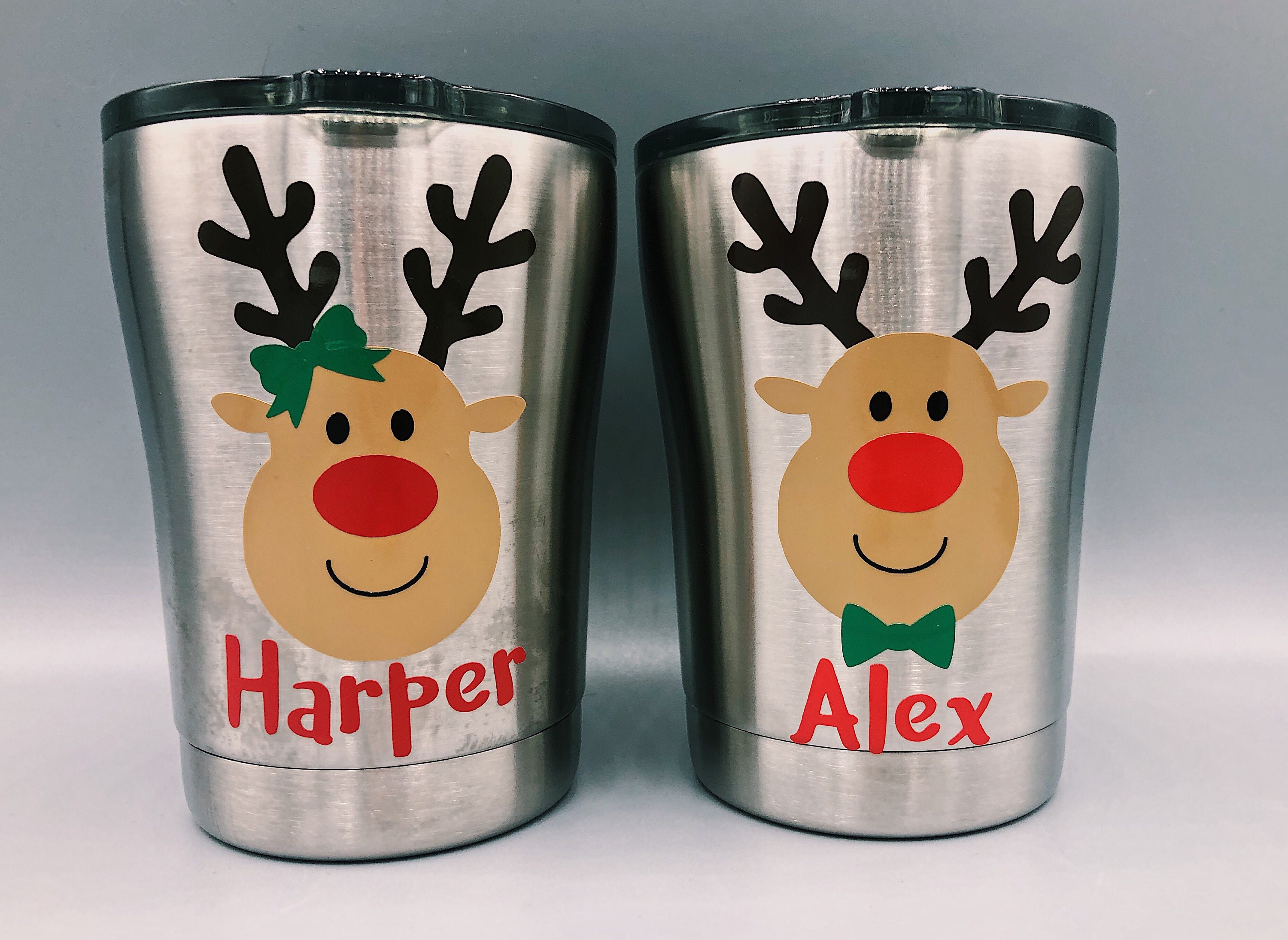 Reindeer Kids Cup / Christmas Cups / Personalized Christmas Cups / Reindeer  Tumbler / Kids Christmas Tumbler / Reindeer Mug /Kids Cup w/ Lid