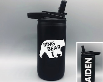 Ring Bear Water Bottle / Ring Bear Gift / Ring Bearer Water Bottle / Ring Bear Tumbler / Ring Bearer Tumbler