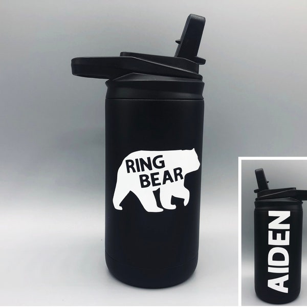 Ring Bear Water Bottle / Ring Bear Gift / Ring Bearer Water Bottle / Ring Bear Tumbler / Ring Bearer Tumbler