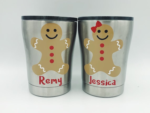 Gingerbread Kids Cups / Christmas Kids Cups / Personalized Christmas Cups /  Gingerbread Tumbler / Kids Christmas Tumbler / Gingerbread Mug 