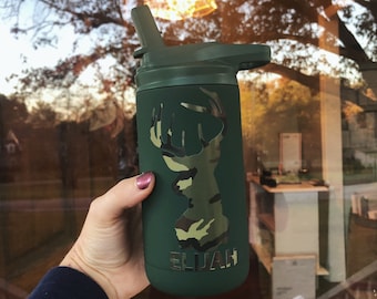 Botella de agua de caza para niños / Botella de agua con camuflaje para niños / Regalo de caza para niños / Botella de agua con camuflaje para niños