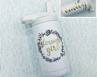 Flower Girl Water Bottle / Flower Gift Gift / Flower Girl Tumbler / Flower Girl Proposal / Flower Girl Gift Idea / Flower Girl Bottle
