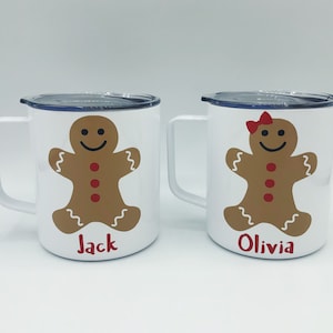 Personalized Christmas Mug / Gingerbread Mug / Kids Christmas Mug / Kids Christmas Gift Idea