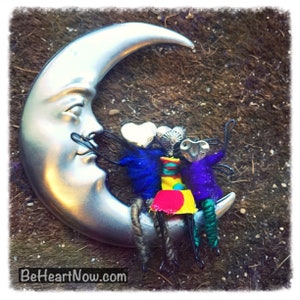 Custom Heart-Headed Moon Magnet or Ornament