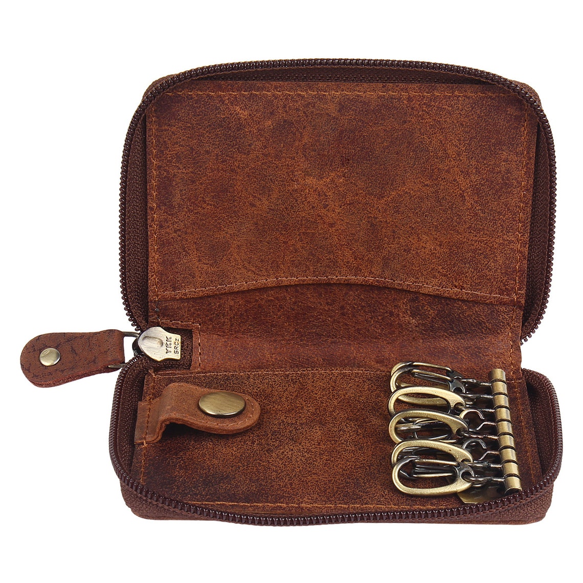 Leather Key Holder Compact Key Holder Wallet Pouch Leather Key Etsy
