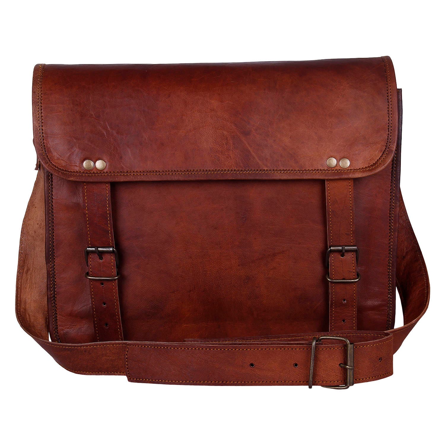 mens leather satchel laptop bag