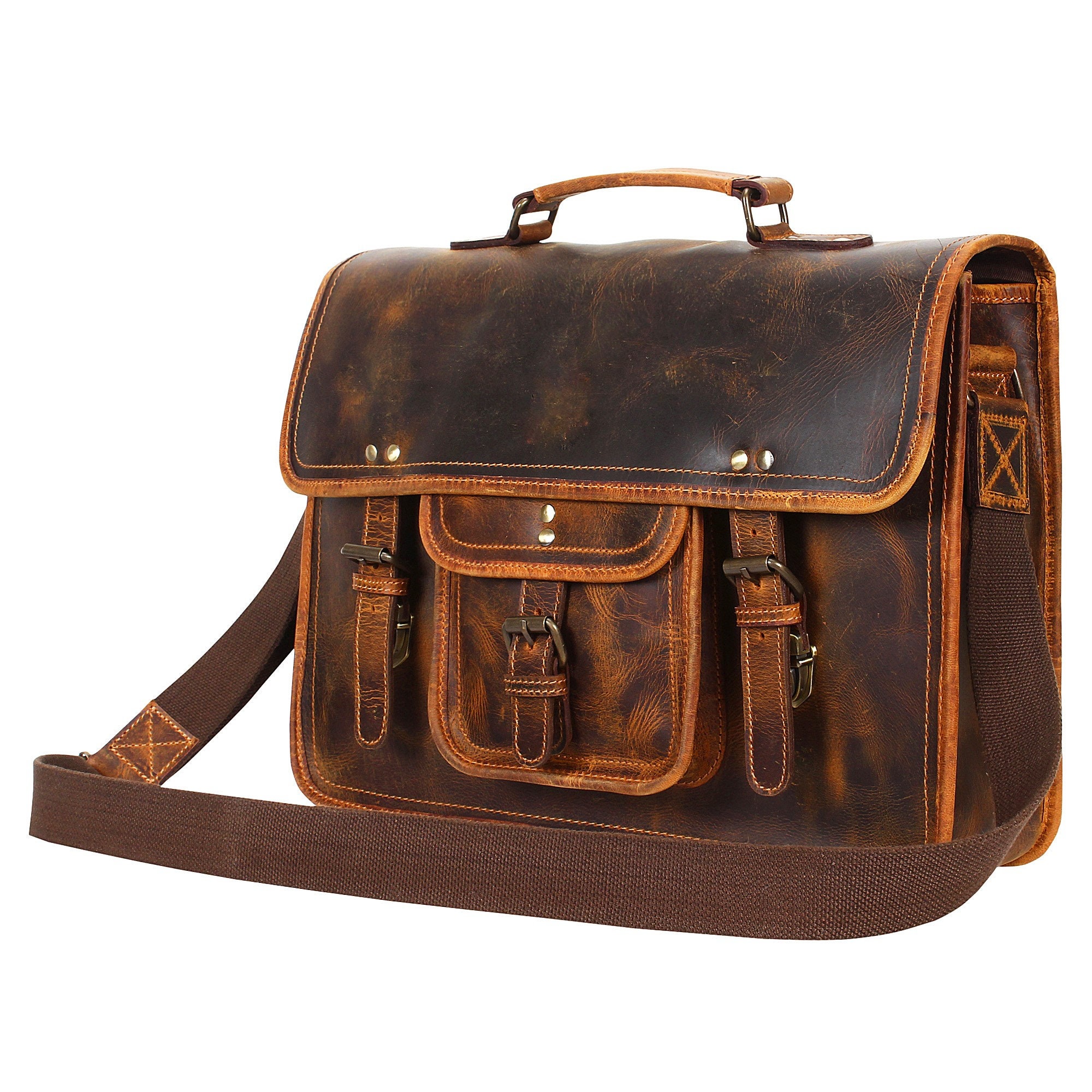 premium leather briefcase
