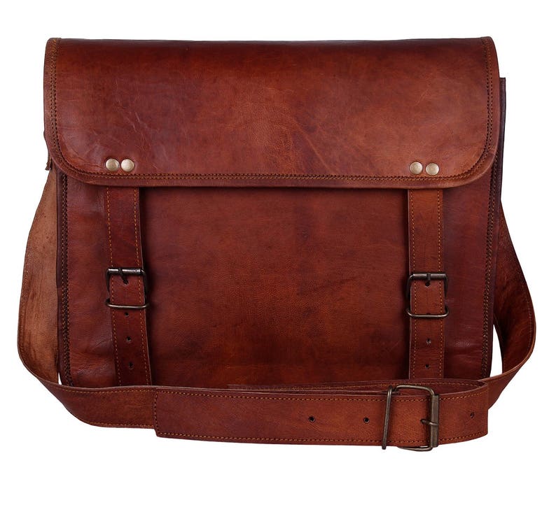 15 inch leather messenger bag